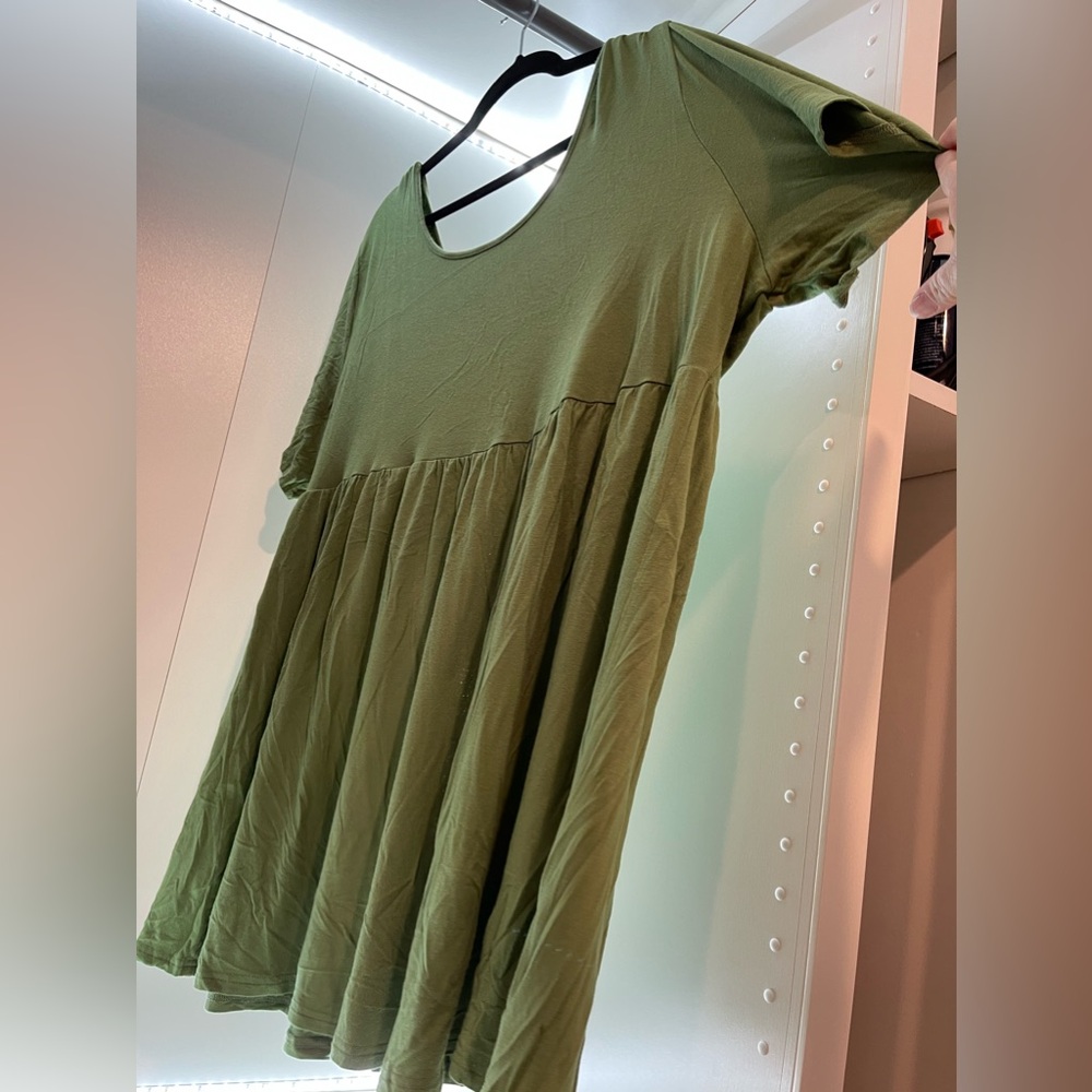 Green babydoll tunic